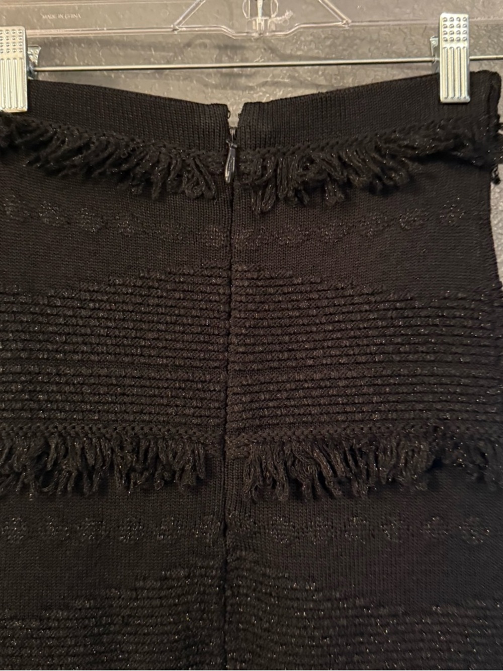 ALICE MCCALL • new flame Black Fringe Knit Maxi Skirt - size 2 - Picture 5 of 8